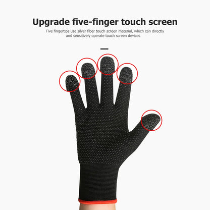 2pcs Hand Cover Game Controller for PUBG Sweat Proof Non-Scratch Sensitive Touch Screen Gaming Finger Thumb Sleeve Gloves