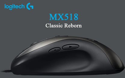 Logitech MX518 Wired Mouse Mechanical Gaming Mouse Ergonomic Office Gaming Silent Mouse USB Optical