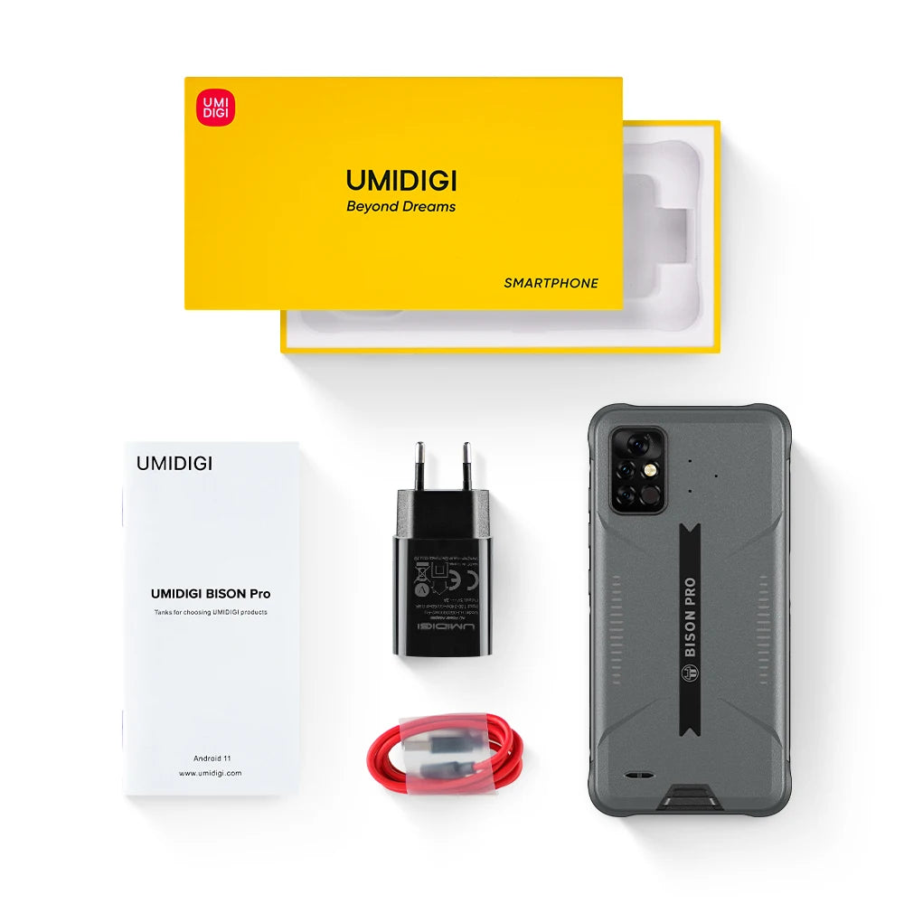 In Stock UMIDIGI BISON Pro Global Version Smartphone NFC 128GB IP68/IP69K Helio G80 48MP Camera 6.3"FHD Screen 5000mAh Cellphone