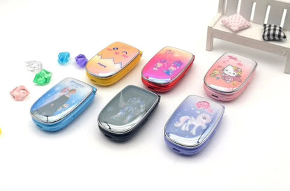 Flip Mini Kids Small Mobile Phone Female Cute Cartoon Student High School Student Special Ring Net Positioning New Arrival Elderly