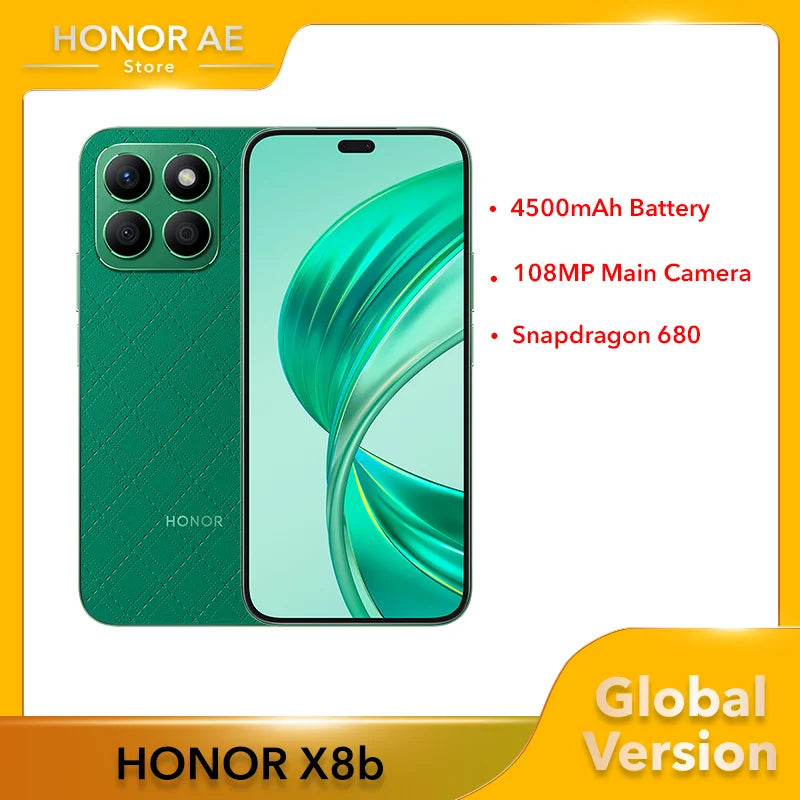 HONOR X8b 8GB 256GB 6.7 inch AMOLED Display 4500 mAh Battery 108MP Triple Rear camera