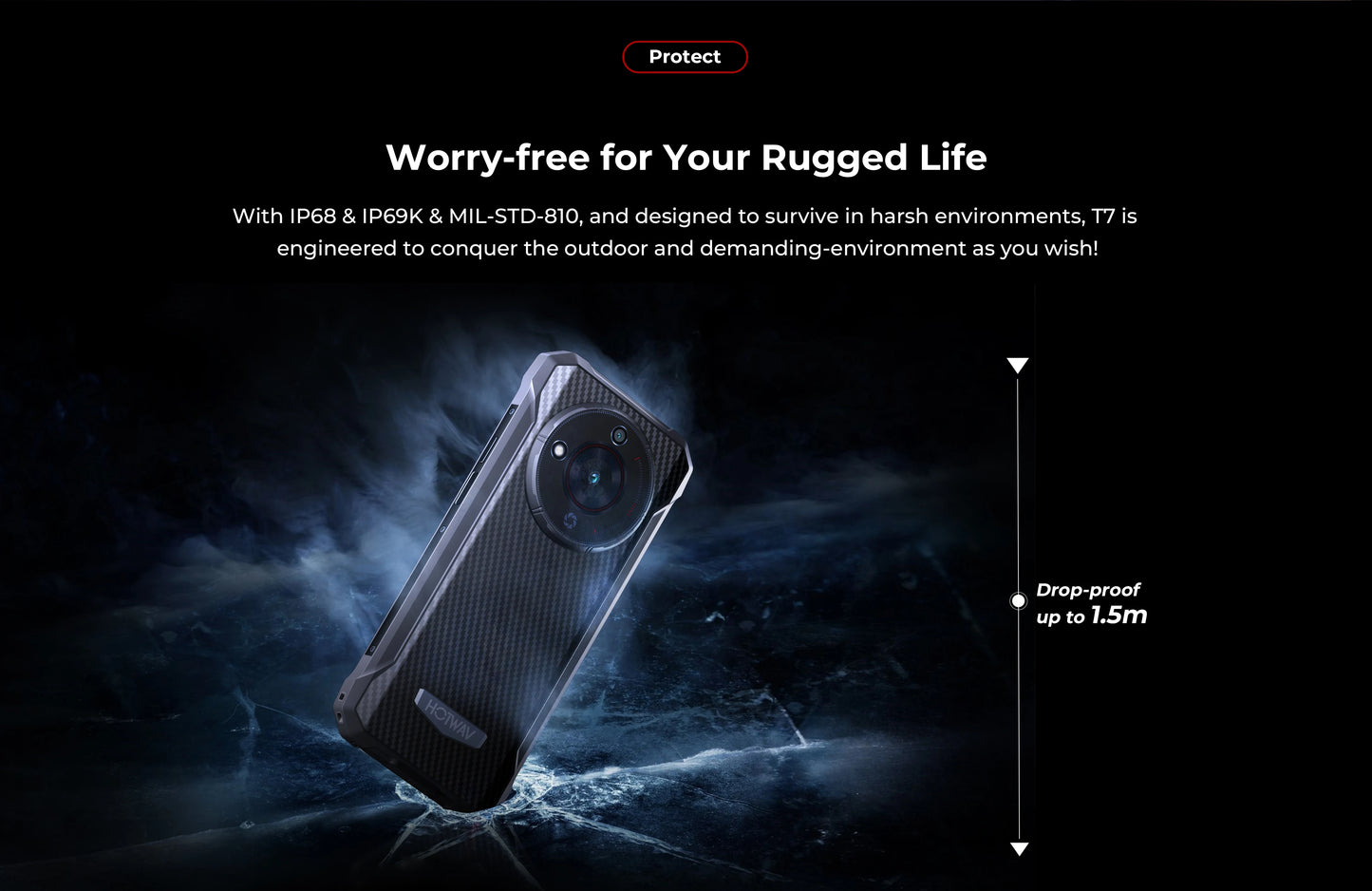 [World Premeire] HOTWAV T7 Rugged Smartphone 6.52'' HD+ Ultra Thin 6280mAh Battery MobilePhone 21MP Rear Android 13 Cellphone