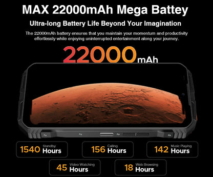 World Premiere DOOGEE V Max Plus Rugged Phone 22000mAh 36GB(16+20) 512GB 200MP Camera Phone 6.58" 120Hz Dimensity 7050 Android14