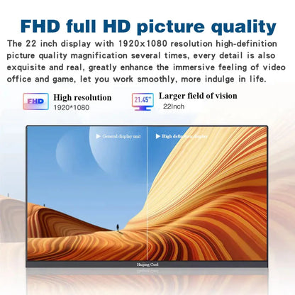 22 Inch 24 Inch Monitor 75Hz LED Display PC IPS HD office Desktop Computer Screen Flat Panel 22" 1920*1080 VGA/HDMI-compatible