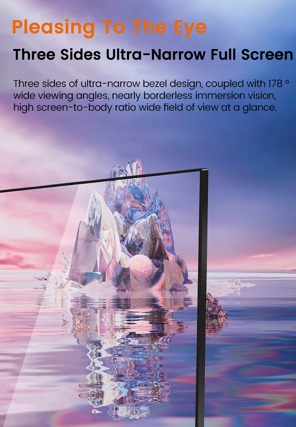 32 Inch 4K UHD Monitor 3840*2160P 100%DCI-P3 8Bit Ultra Narrow Bezel Desktop Display IPS Screen With HDMI/DP For Design Drafting