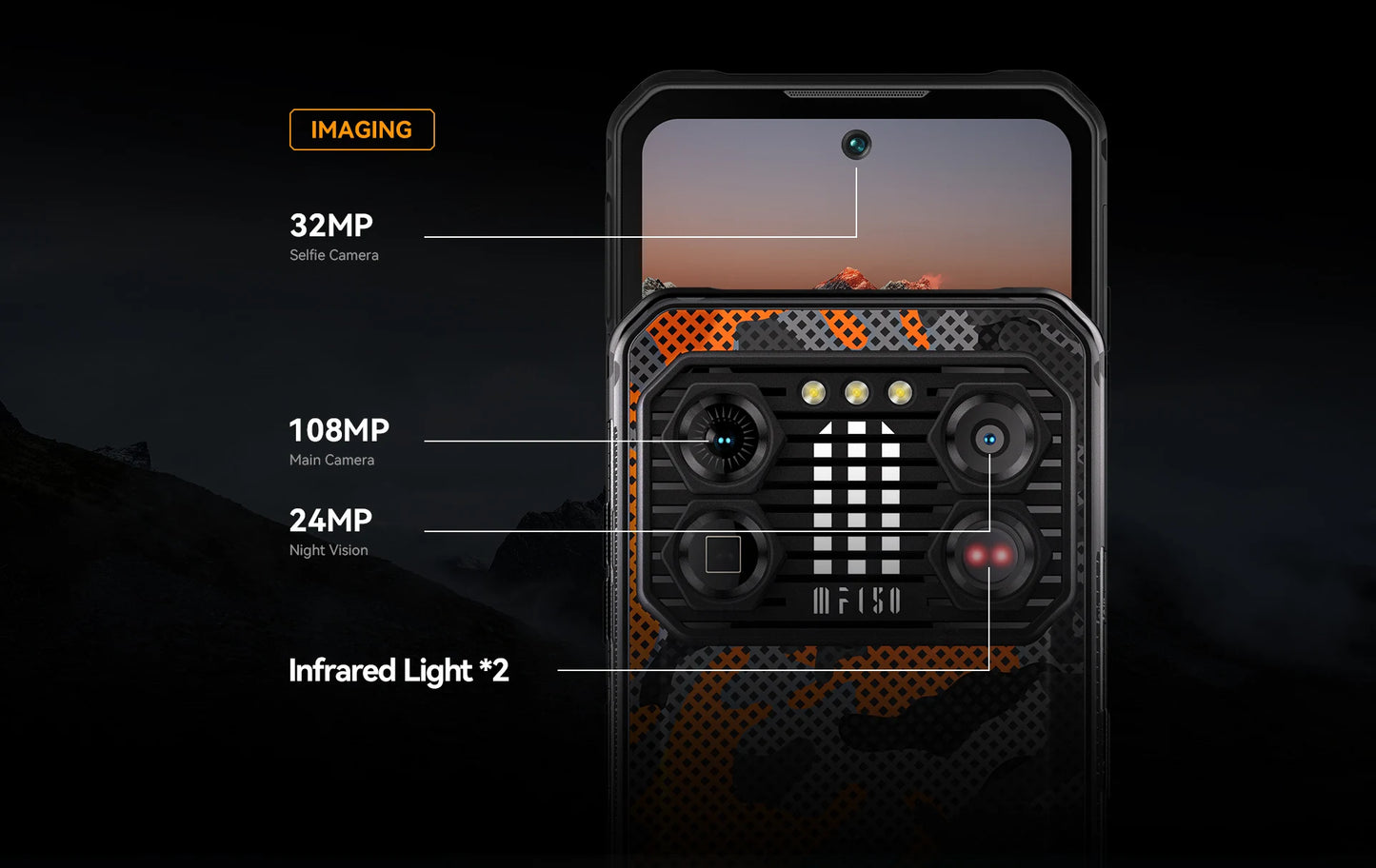 IIIF150 B2 Pro Rugged Mobile Phone 6.8'' Screen 12GB+12GB 256GB 108MP Camera 108MP Camera 10000mAh Battery Ultra-Thin Phone