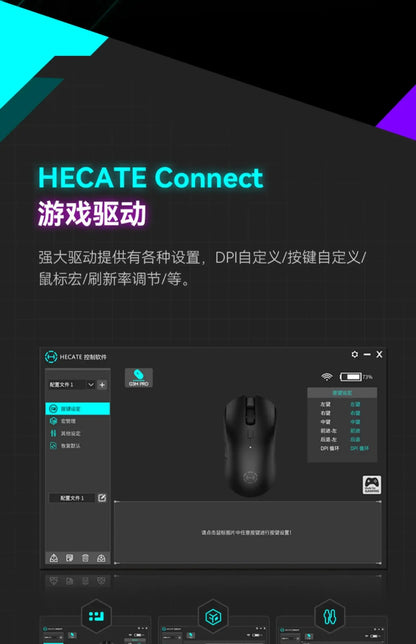 EDIFIER HECATE G3M Pro Gamer Mouse Bluetooth Wireless Mouse 3Mode Low Delay Lightweight 26000DPI PAW3395 Transparent Gaming Mice