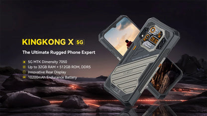 Rugged Smartphone 5G CUBOT KINGKONG X, Up to 32GB RAM+256/512GB ROM,120Hz Screen, 10200mAh,  WiFi 6,Add to Cart