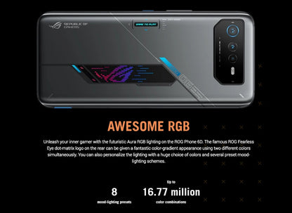 ASUS ROG 6D/6D Ultimate Smartphone MediaTek Dimensity 9000+ 165Hz E-Sports Screen 6000mAh Battery Fast charging ROG Phone