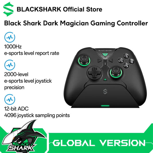 Global Version Black Shark Dark Magician Gaming Controller 1000Hz Wired Report Rate 12-bit ADC 4096 Joystick Sampling Points