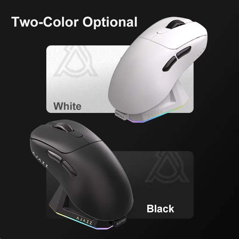 AJAZZ AJ179 PRO PAW3395 Wireless Gaming Mouse with RGB Charging Base 26000DPI Lightweight Ergonomic Mouse for PC Gamer Laptop