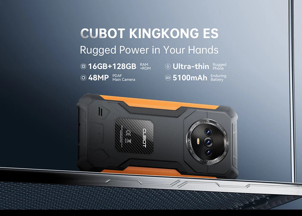 [World Premiere]Cubot KINGKONG ES Rugged Smartphone Ultra-thin Rugged Smartphone 16GB+128GB RAM 90Hz 6.56" HD+Screen Android 14