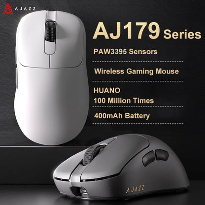 AJAZZ AJ179 PRO PAW3395 Wireless Gaming Mouse with RGB Charging Base 26000DPI Lightweight Ergonomic Mouse for PC Gamer Laptop