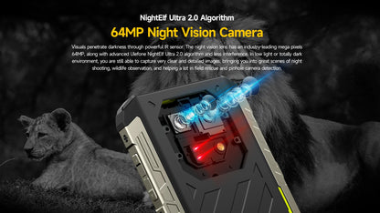 Ulefone Armor 22 Android 13,16GB (8+8GB RAM ),128GB/256GB ROM, 6.58" 120Hz ,6600mAh 33W,NFC,64MP Night Camera, Global Version