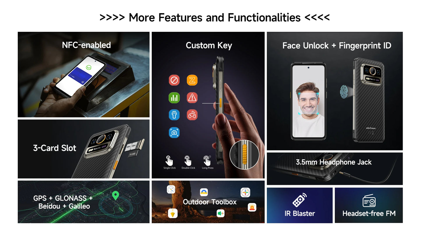 【World Premiere】Ulefone Armor 25T Pro 5G  Thermal Imaging Rugged Phone  Android 14 33W 50MP+64MP NFC Waterproof Smartphone
