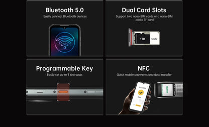 Oukitel WP22 Rugged Phone 10000 mAh  Android 13 8GB +256GB 48MP Camera 6.58" HD+ Display Helio P90 Super Loud Speaker Smartphone