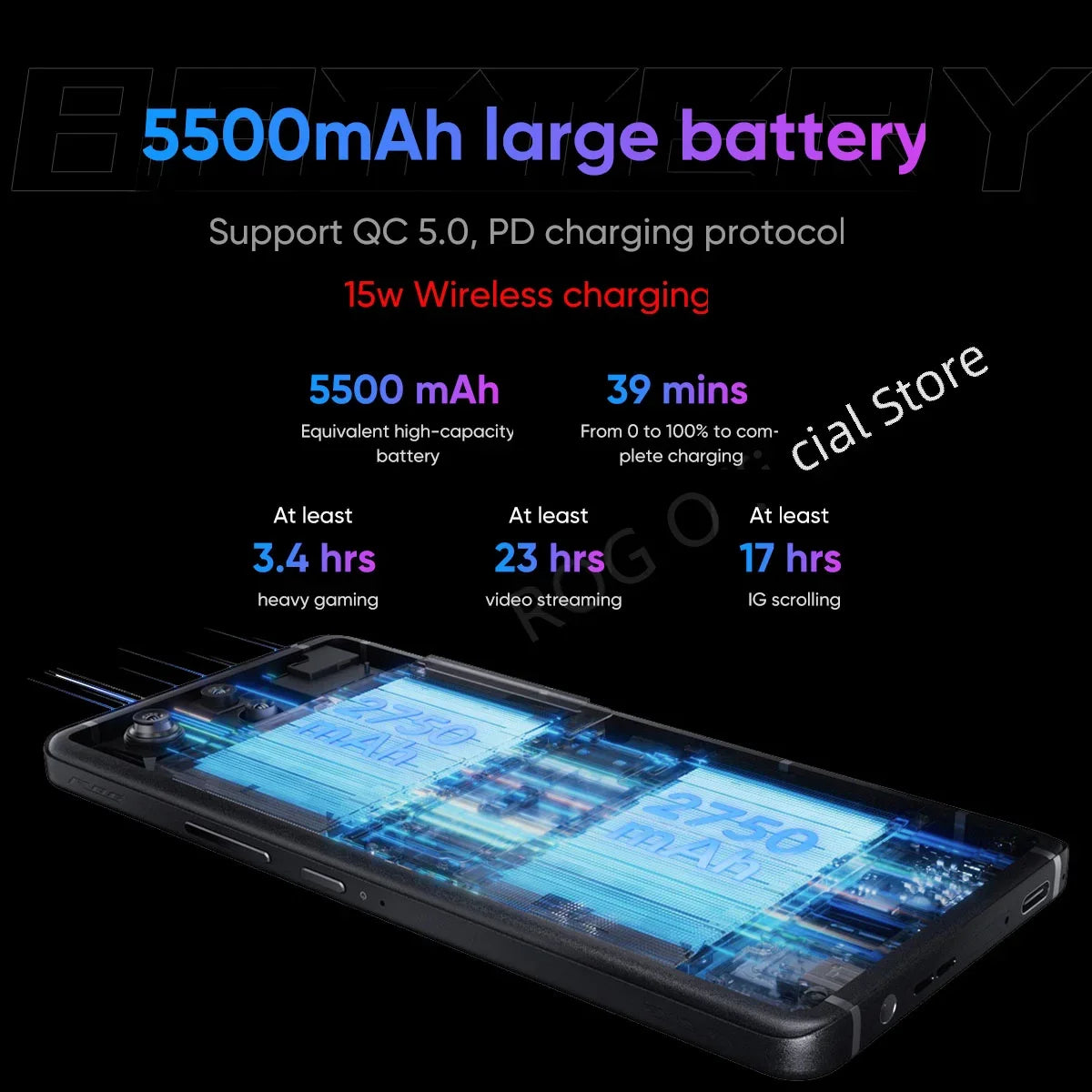 ASUS ROG Phone 8 Pro 5G Smartphone Snapdragon 8 Gen 3 6.78'' 165HZ AMOLED Display Gaming Phone 5500mAh 65W Charge 50MP NFC