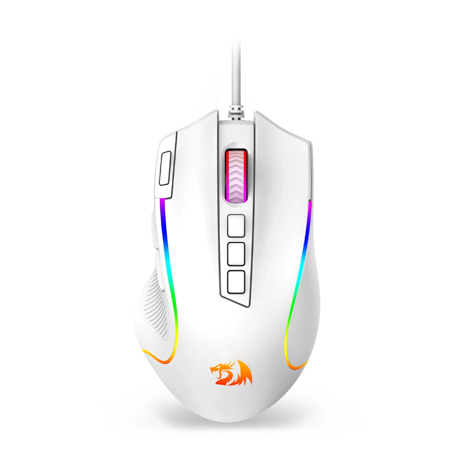 Redragon M612 Predator RGB Gaming Mouse 8000 DPI Wired Optical with 11 Programmable Buttons, White