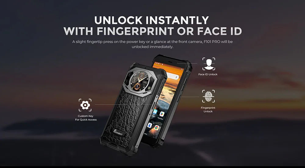 Fossibot F101Pro Rugged Smartphone 15GB+128GB Android 13 IP68 Waterproof Mobile Phone 10600mAh NFC Cell Phone Global Version