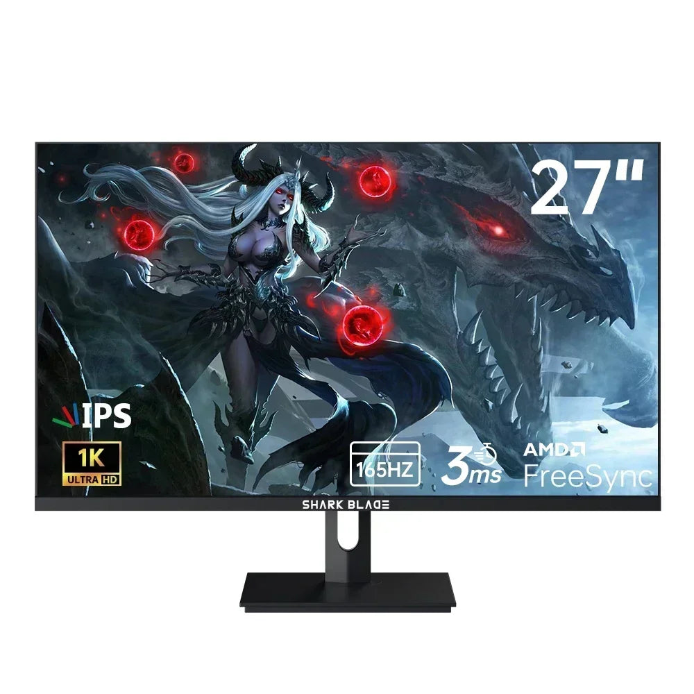 27" 165Hz 1K Gaming Monitor 1ms Free-Sync  2560x1440 1440p IPS Led Computer