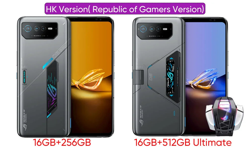 ASUS ROG 6D/6D Ultimate Smartphone MediaTek Dimensity 9000+ 165Hz E-Sports Screen 6000mAh Battery Fast charging ROG Phone