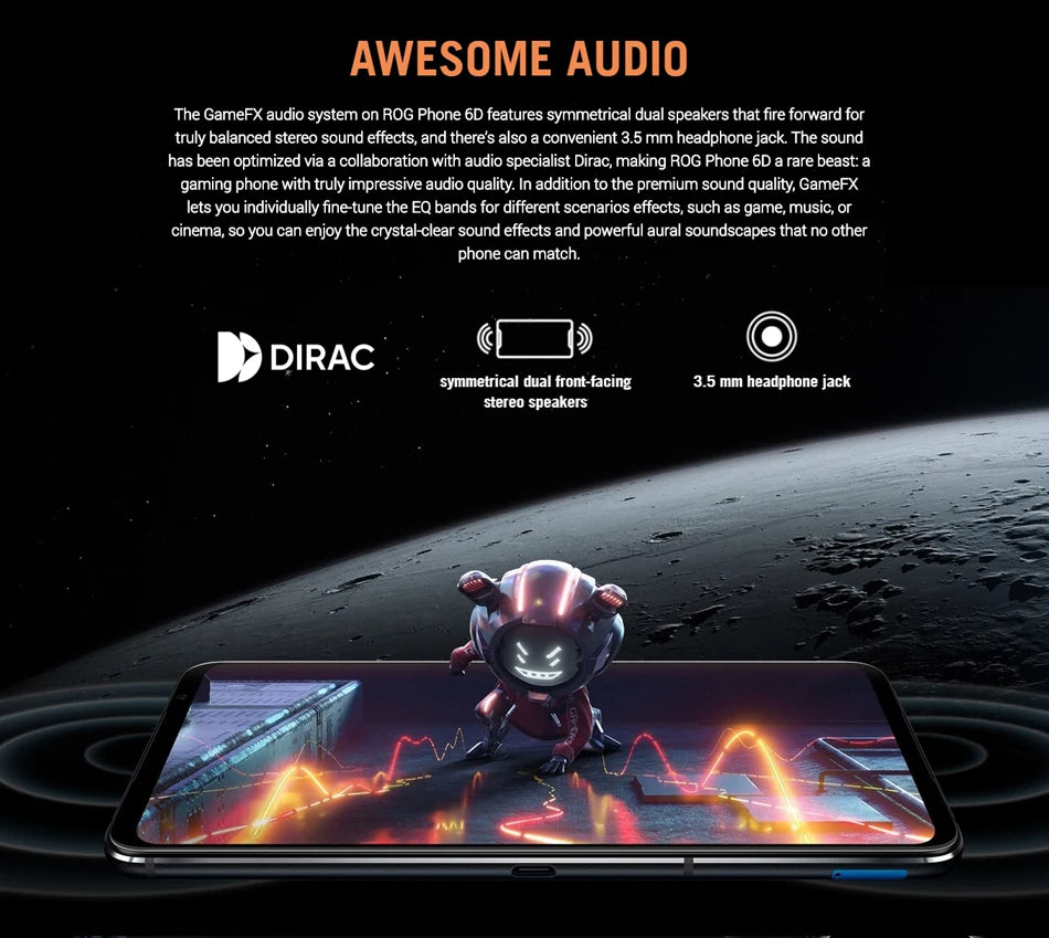 ASUS ROG 6D/6D Ultimate Smartphone MediaTek Dimensity 9000+ 165Hz E-Sports Screen 6000mAh Battery Fast charging ROG Phone