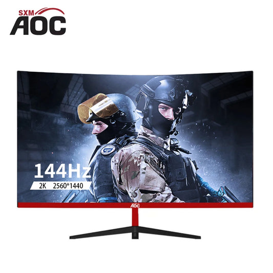 AOCSXM Curved 2K VA Monitor 27" HD 144Hz/165Hz 2560×1440 DP/HDMI