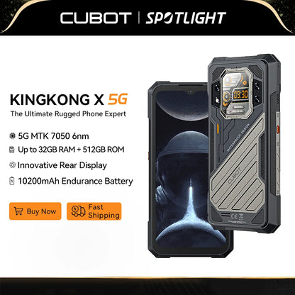 Rugged Smartphone 5G CUBOT KINGKONG X, Up to 32GB RAM+256/512GB ROM,120Hz Screen, 10200mAh,  WiFi 6,Add to Cart