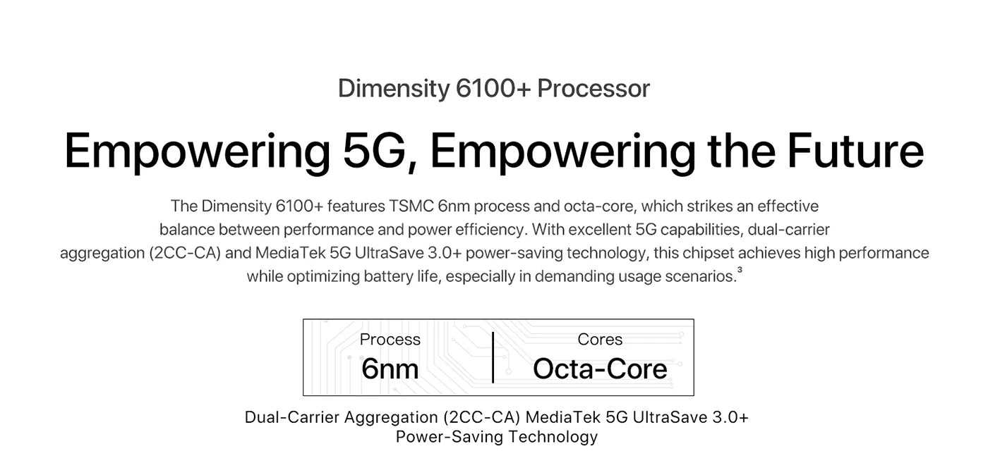 [NEW 5G] UMIDIGI G6 5G Smartphone 5G Android 13 Dimensity 6100+ 6+6GB 128GB 6.57” 90Hz 50MP Ultra-Clear Eye-Care Dual Camera NFC