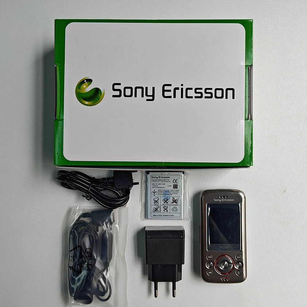 Original Sony Ericsson W395 2G Mobile Phone Unlocked 2.0'' Display 2MP GSM 850/900/1800/1900 FM Radio Bluetooth CellPhone