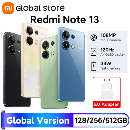 [Global Version] Xiaomi Redmi Note 13 Smartphone 128GB / 256GB 6.67" AMOLED display 108MP Camera Snapdragon 685 5000mAh