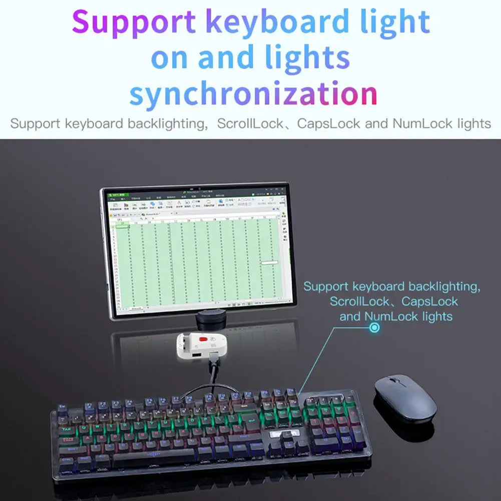X2 USB Keyboard Mouse Adapter Sensitive Gaming Console Controllers No Delay Keyboards Mouse Converter For Android IPhone System