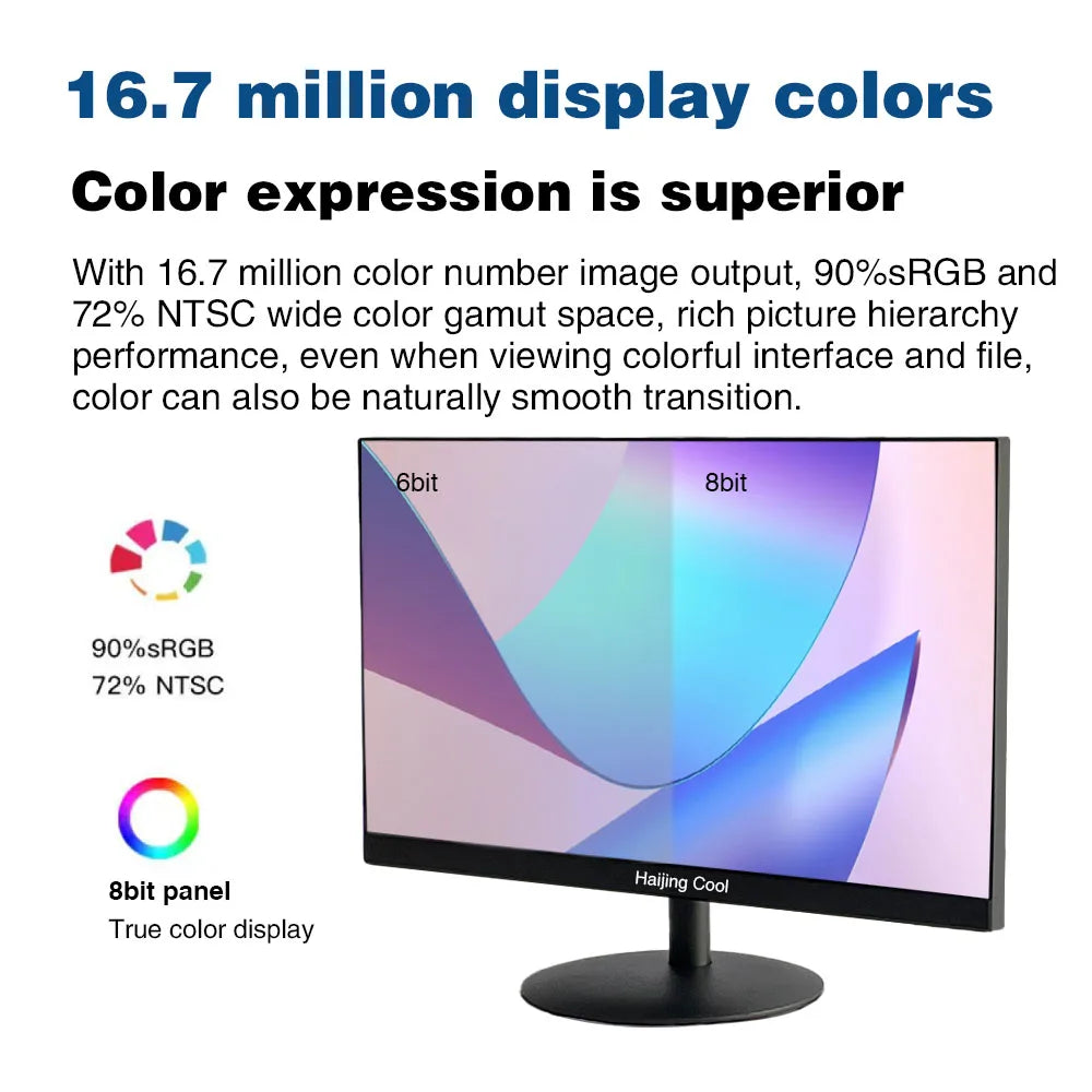 22 Inch 24 Inch Monitor 75Hz LED Display PC IPS HD office Desktop Computer Screen Flat Panel 22" 1920*1080 VGA/HDMI-compatible