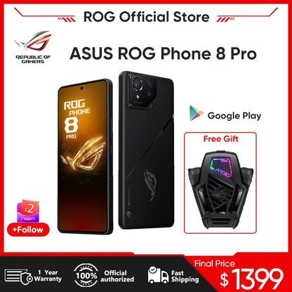 ASUS ROG Phone 8 Pro 5G Smartphone Snapdragon 8 Gen 3 6.78'' 165HZ AMOLED Display Gaming Phone 5500mAh 65W Charge 50MP NFC