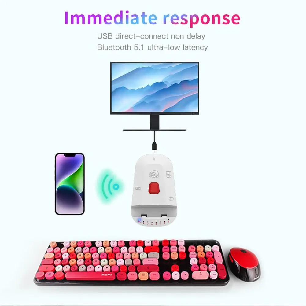 X2 USB Keyboard Mouse Adapter Sensitive Gaming Console Controllers No Delay Keyboards Mouse Converter For Android IPhone System