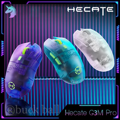 EDIFIER HECATE G3M Pro Gamer Mouse Bluetooth Wireless Mouse 3Mode Low Delay Lightweight 26000DPI PAW3395 Transparent Gaming Mice