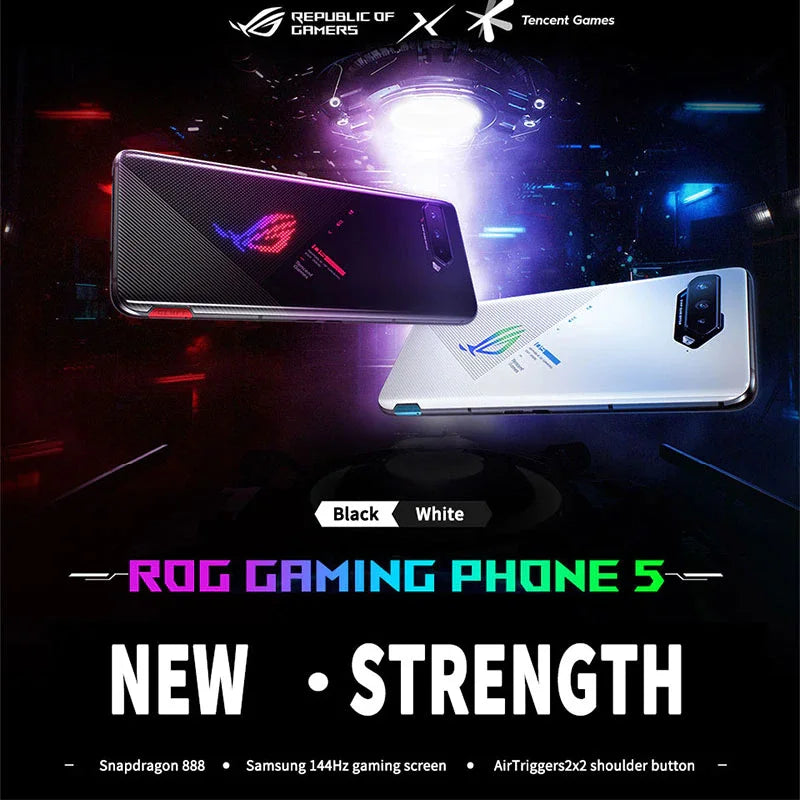 Global ROM ASUS ROG Phone 5 5G moblie phone Snapdragon 888 6.78'' 144Hz AMOLED 6000mAh 65W Fast charging Gaming Phone NFC