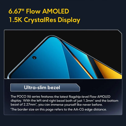 Global Version POCO X6 5G 64MP Camera with OIS 67W Charging NFC Snapdragon 7s Gen 2 Smartphone 120Hz Flow AMOLED Display