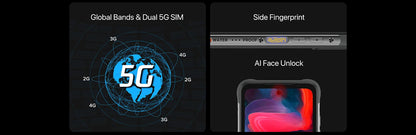 UMIDIGI BISON GT2 5G Rugged Smartphone, Dimensity 900 CPU, IP68& IP69K, 128GB, 6.5"FHD+, NFC, 90Hz, 64MP Camera, 6150mAh Battery