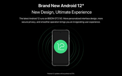 UMIDIGI BISON GT2 5G Rugged Smartphone, Dimensity 900 CPU, IP68& IP69K, 128GB, 6.5"FHD+, NFC, 90Hz, 64MP Camera, 6150mAh Battery