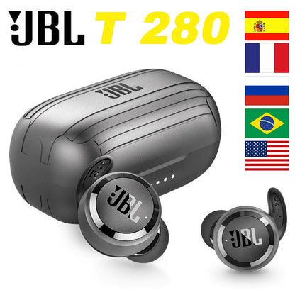 100% Original JBL T280 TWS Wireless Headphones Bluetooth Earphone Bass Waterproof Sports Music Headset With Charging Case Mic