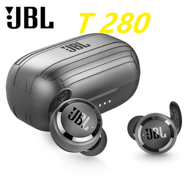 100% Original JBL T280 TWS Wireless Headphones Bluetooth Earphone Bass Waterproof Sports Music Headset With Charging Case Mic