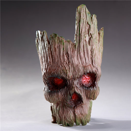 18cm 2 Versions Skull Flowerpot Ghost Groot Planters Table Art Creative Flowerpots For Flowers Groot Pan Home Decoration