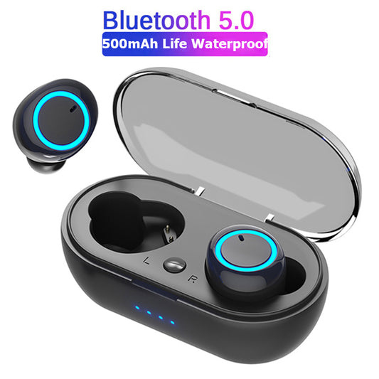 2022 New Y50 TWS Wireless Headset Bluetooth Headset Touch 9D Stereo Headset With microphone Sports headset for smart phones