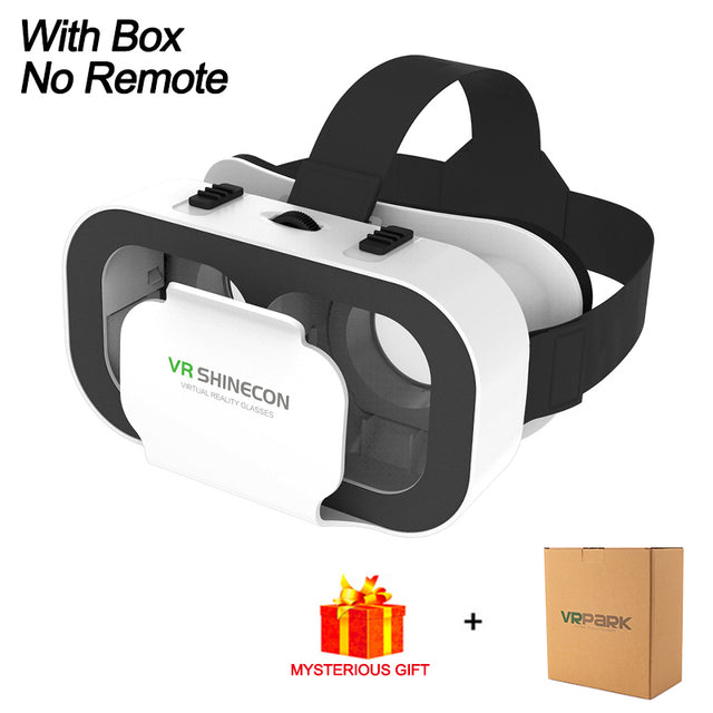 3D VR Headset Smart Virtual Reality Glasses VR Helmet for iPhone Android Smartphones Phone Lenses with Controllers Binoculars