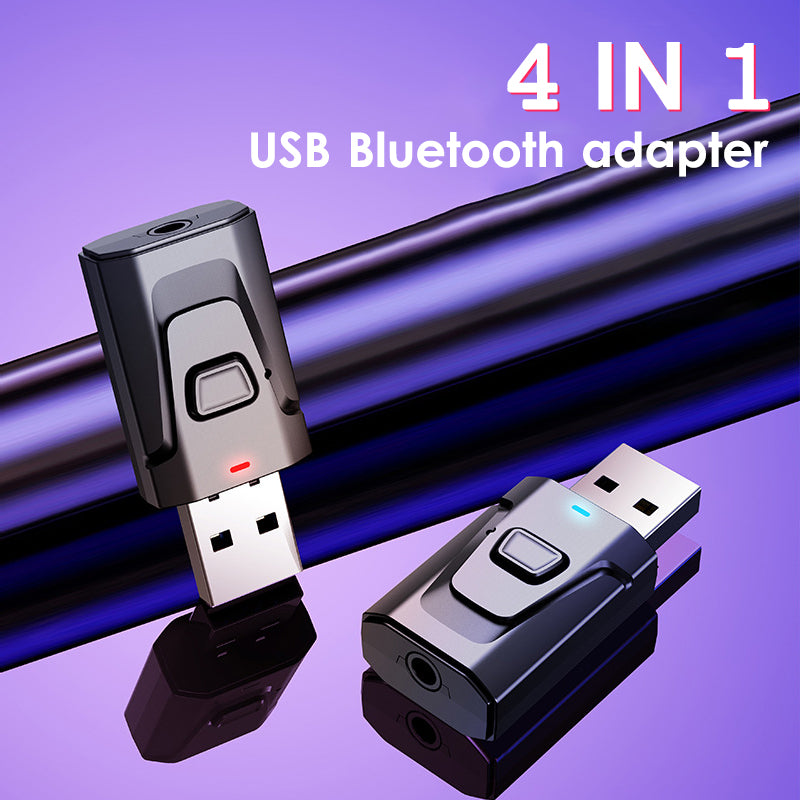 4 In 1 Bluetooth 5.0 Receiver wireless USB Adapter 3.5mm Audio Receiver/Transmitter For TV PC Car AUX Speaker Plug And Play