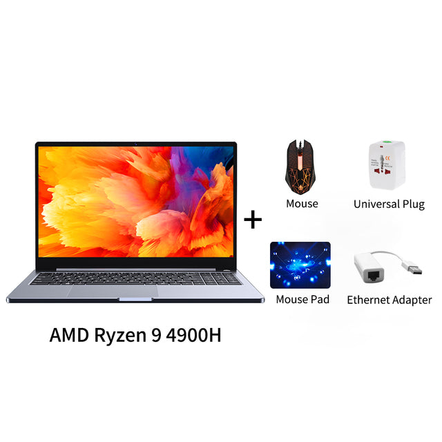 AMD Ryzen R9 4900H Laptop PC Gamer 8-core 16-thread FHD Screen Backlit Keyboard Type-C Netbook 7nm 4.4GHz PC Notebook Computer