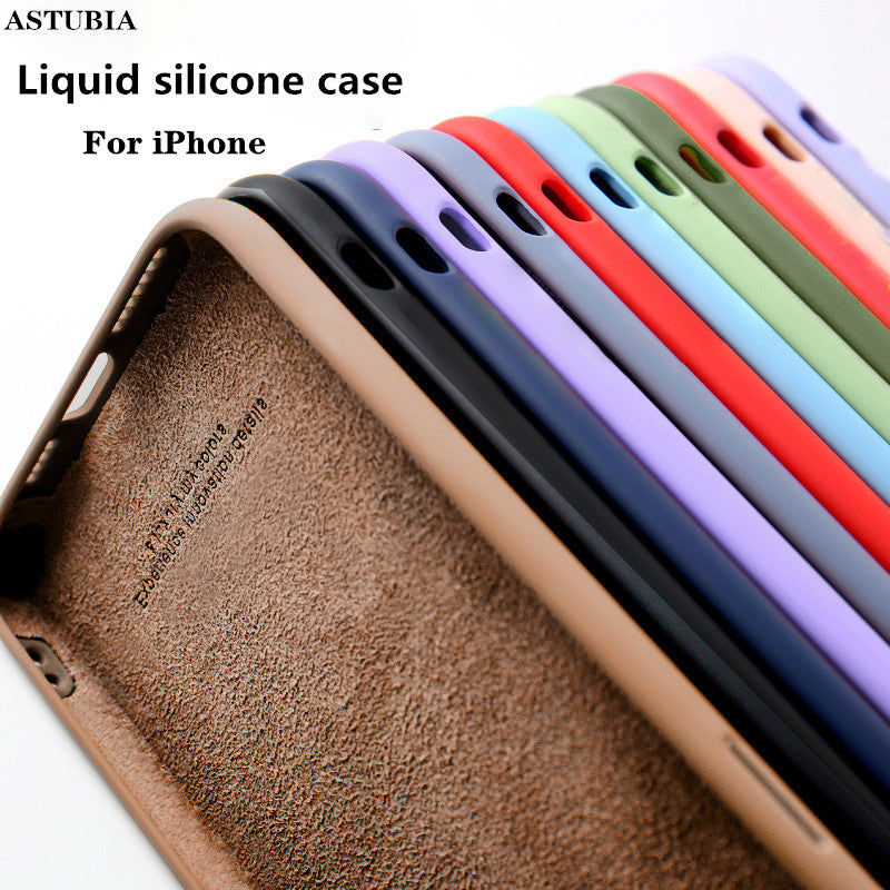 ASTUBIA Square Liquid Silicone Case for iPhone 11 12 13 Pro Max Mini Full Protection Case For iPhone XS MAX X XR 8 7 PLUS Cover