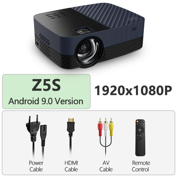 AUN Z5S Full HD 1080P Projector LED Theater Android 9 TV 1920x1080P MINI Beamer 4k Vidoe Projector for Home Cinema Mobile Phone