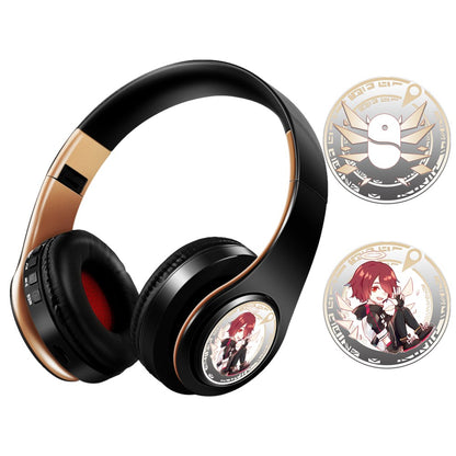 Anime Arknights Exusiaie Earphone Cosplay Gaming Headphone Wireless Bluetooth Headset Student Gifts with Mic Support MP3 FM